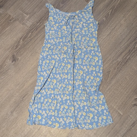 Ann Taylor Loft Petites Daisy Blue and Yellow Babydoll Dress Size 2P - Picture 1 of 7